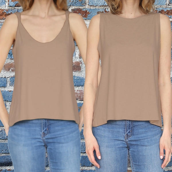 Doppelshirt Bamboo, Farbe Warm Taupe